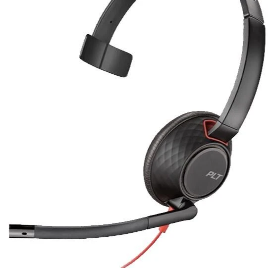 Poly Blackwire 5210 monofoninės ausinės su mikrofonu