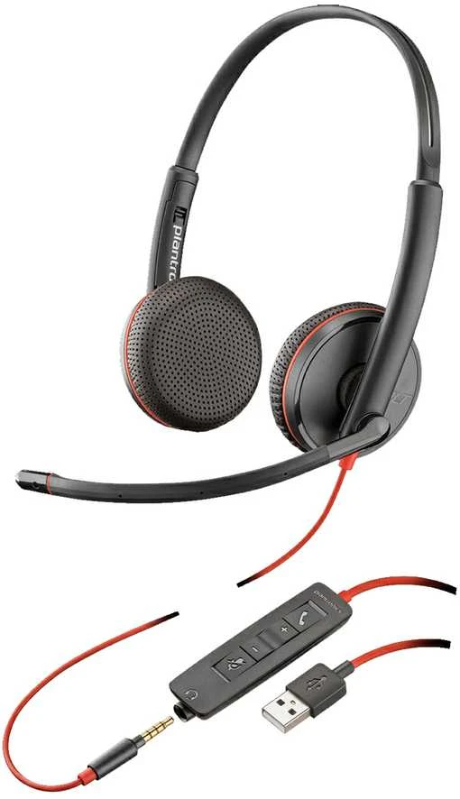Plantronics Poly BLACKWIRE,C3225 USB-A Poly USB-A Ausinės Su mikrofonu Juodas USB Type-A su laidu