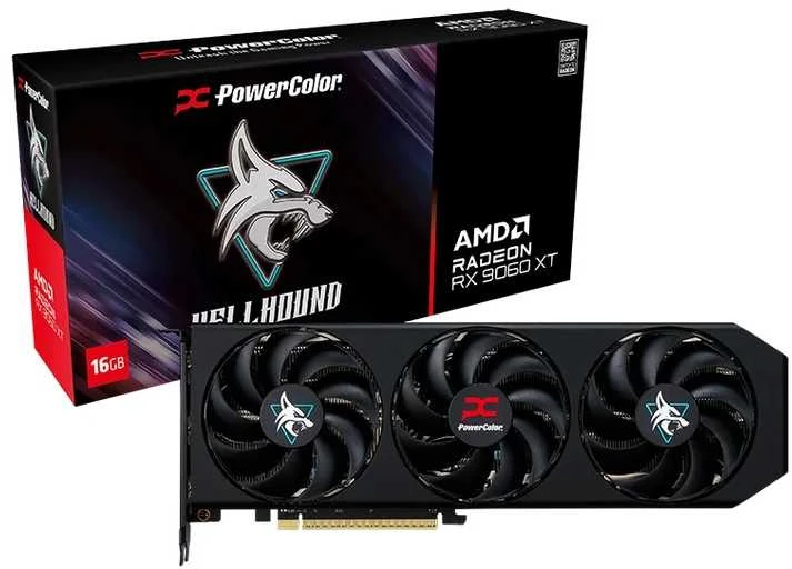 Vaizdo plokštė PowerColor Radeon RX 9060 XT Hellhound 16GB OC