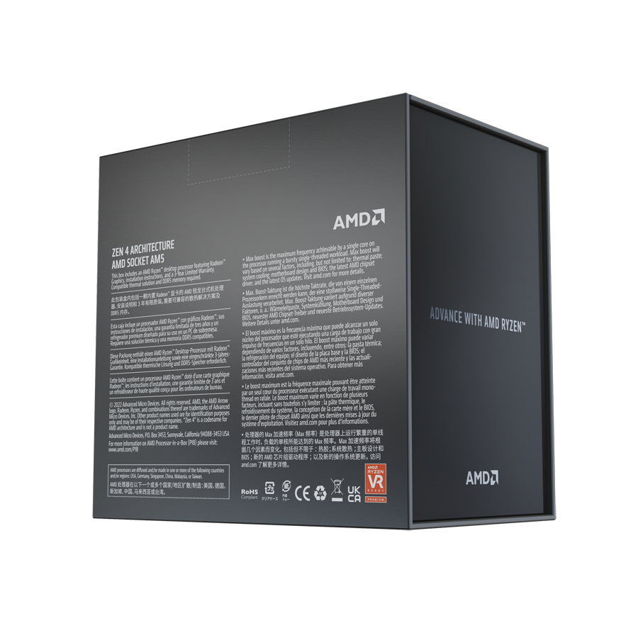 AMD Ryzen™ 9 7900X stalinio kompiuterio procesorius | 64MB | 170W | 100-100000589WOF