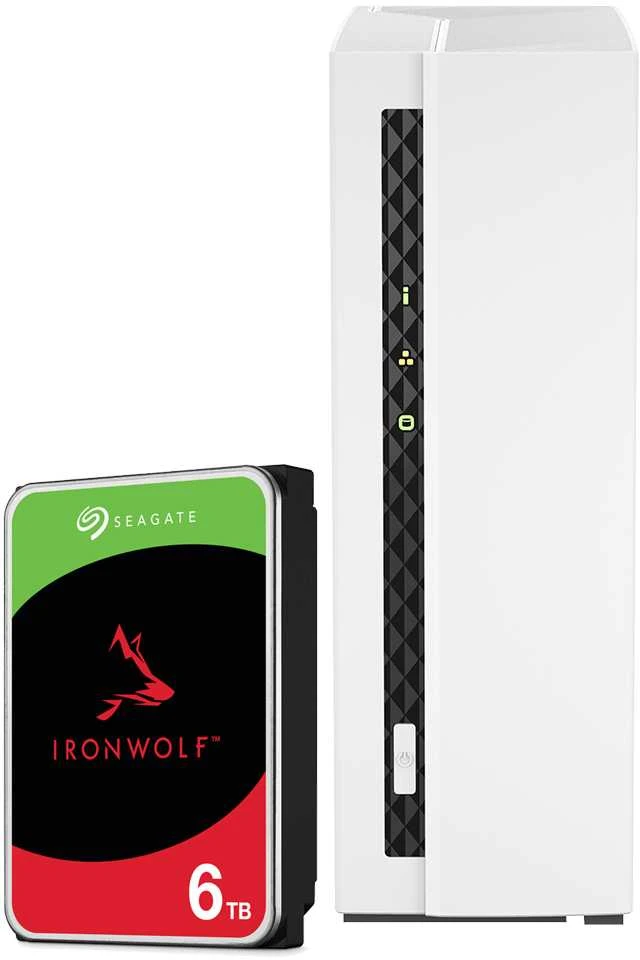 Serveris QNAP TS-133 6TB Seagate IronWolf NAS paketas su 1x 6TB Seagate IronWolf 3,5 colio SATA kietuoju disku