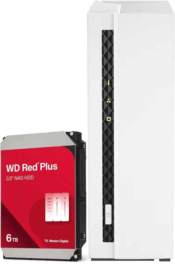 Serveris QNAP TS-133 6TB WD Raudona Plus NAS rinkinys NAS su įsk. 1x 6 TB WD Raudona Plus 3,5 colio SATA kietasis diskas
