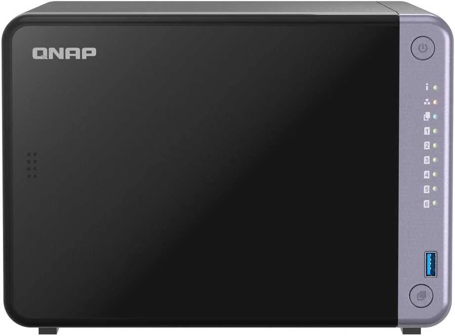 Serveris QNAP TS-632X-4G NAS 6 lizdų 0/6 HDD/SSD, 2x 2.5G Ethernet, 2x 10G SFP+, 4GB RAM