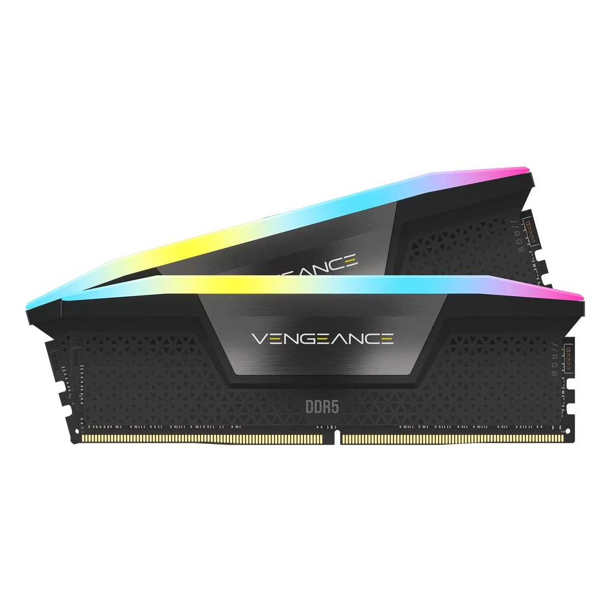 RAM 96 GB „Corsair DIMM 5200“ (2 x 48 GB) dvigubų atminties modulių rinkinys (juodas. CMH96GX5M2B5200C38. „Vengeance RGB“. „INTEL XMP“)