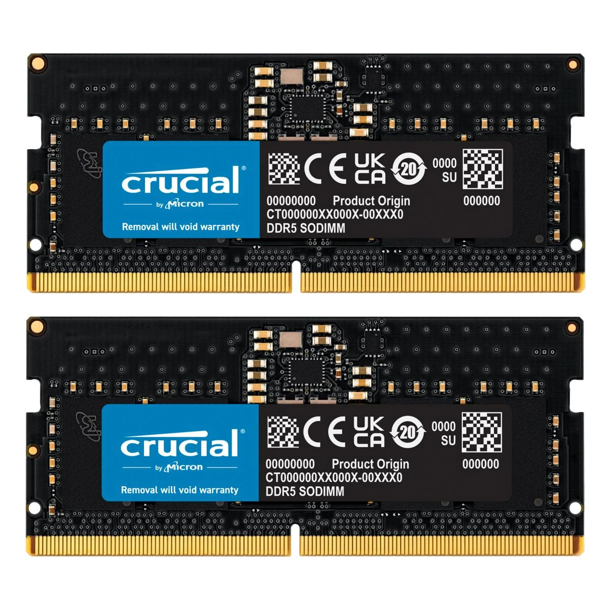 Crucial DDR5 SODIMM atminties modulių komplektas