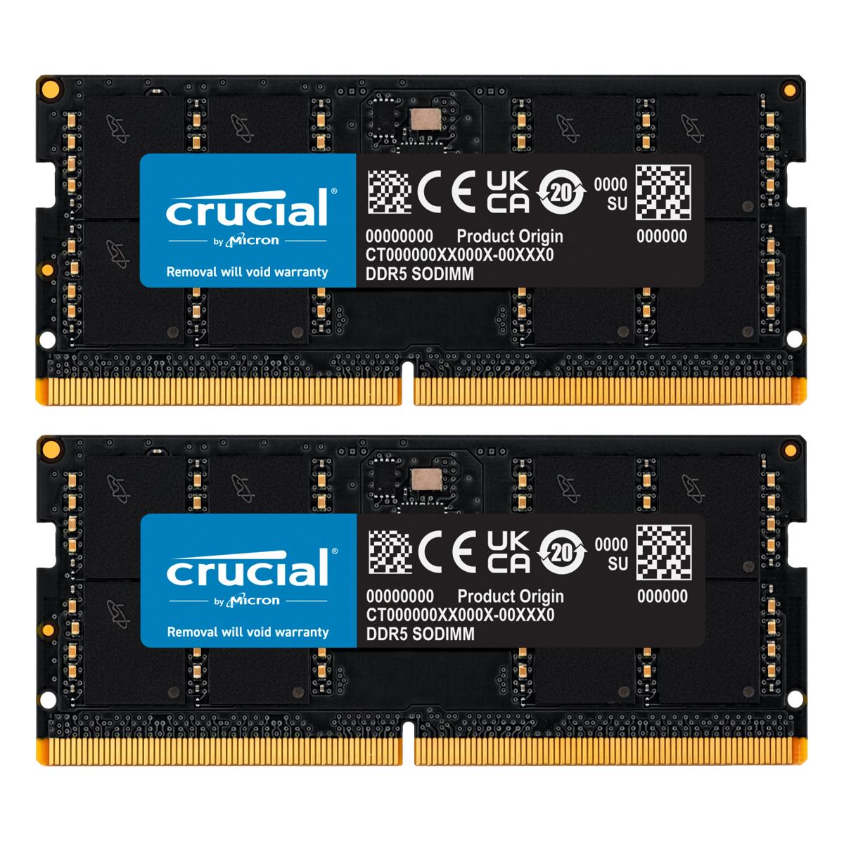 Crucial 64GB (32GB×2) メモリ DDR5 新品未開封 Crucial 64GB (2 x 32GB) DDR5-5600/PC5-44800 SDRAM - 5600 MHz