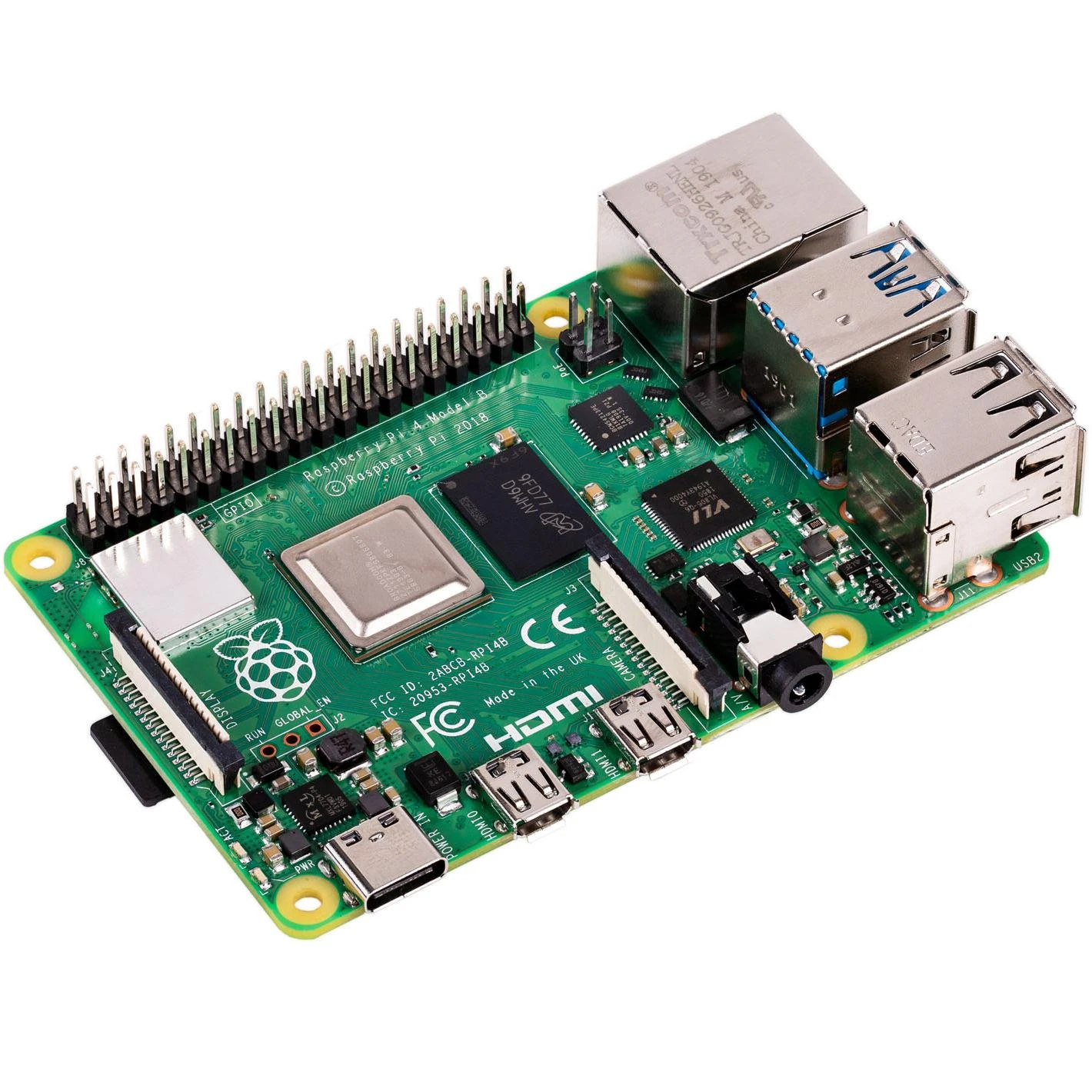 Raspberry Pi 4 modelis B WiFi DualBand Bluetooth 2GB RAM 1.8GHz
