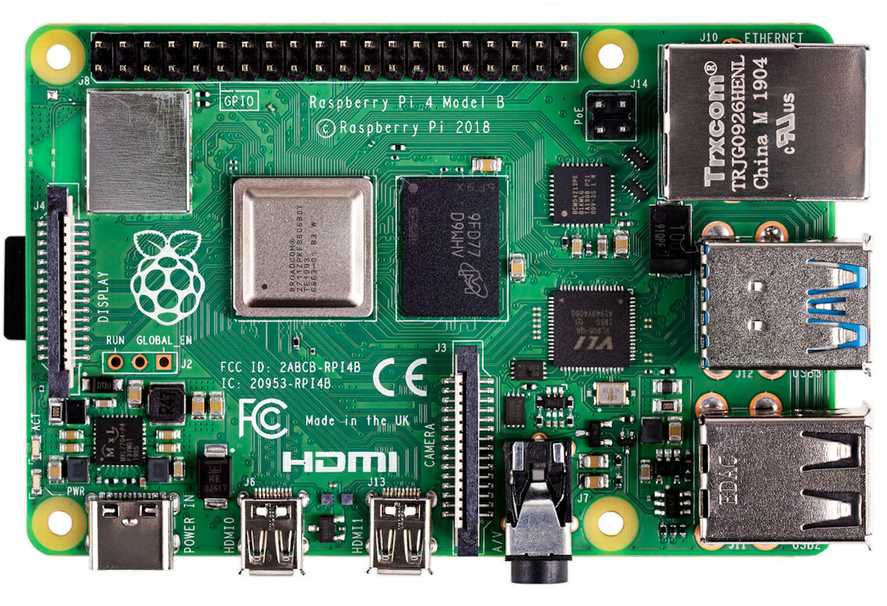 „Raspberry Pi 4“ modelis B, 4 GB RAM, USB C, „Dual Micro HDMI“, „Gigabit Ethernet“ RPI-4MODB4G