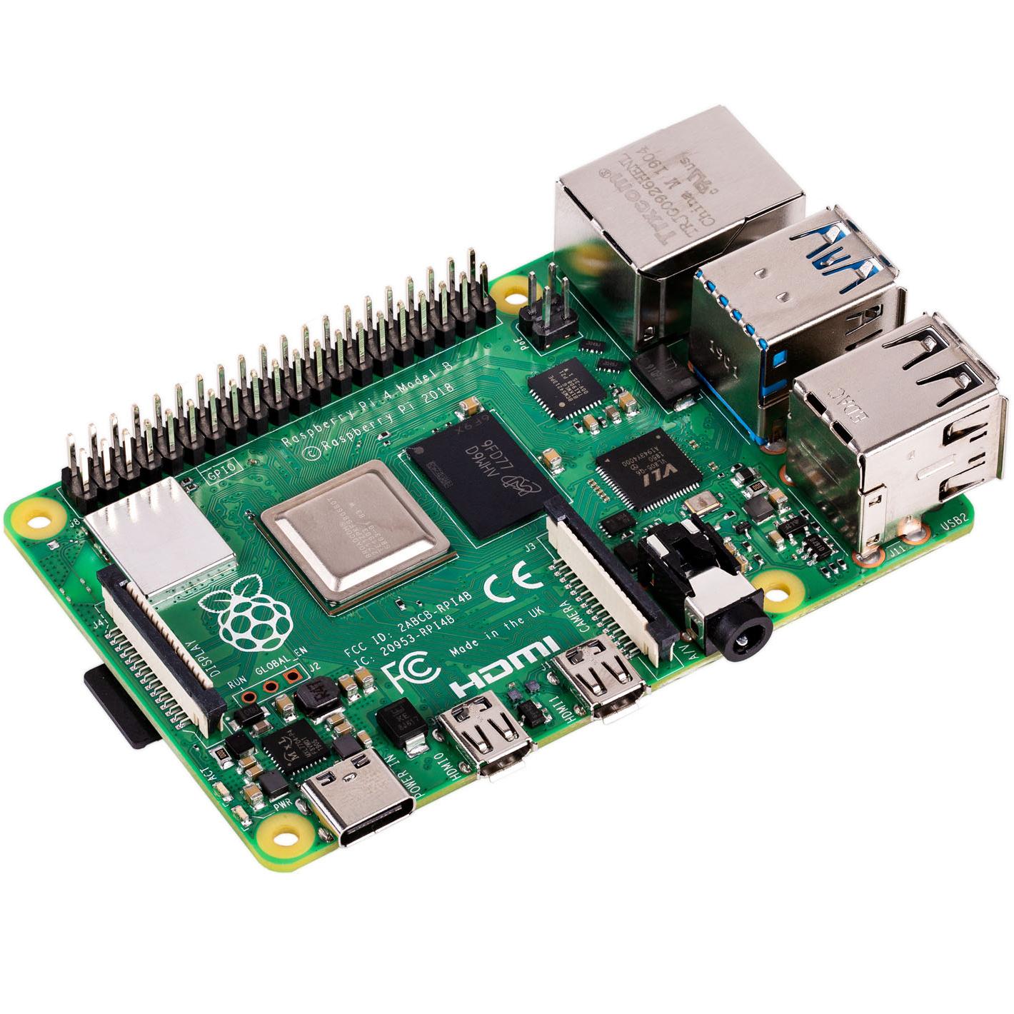 „Raspberry Pi 4“ modelis B, 4 GB RAM, USB C, „Dual Micro HDMI“, „Gigabit Ethernet“ RPI-4MODB4G