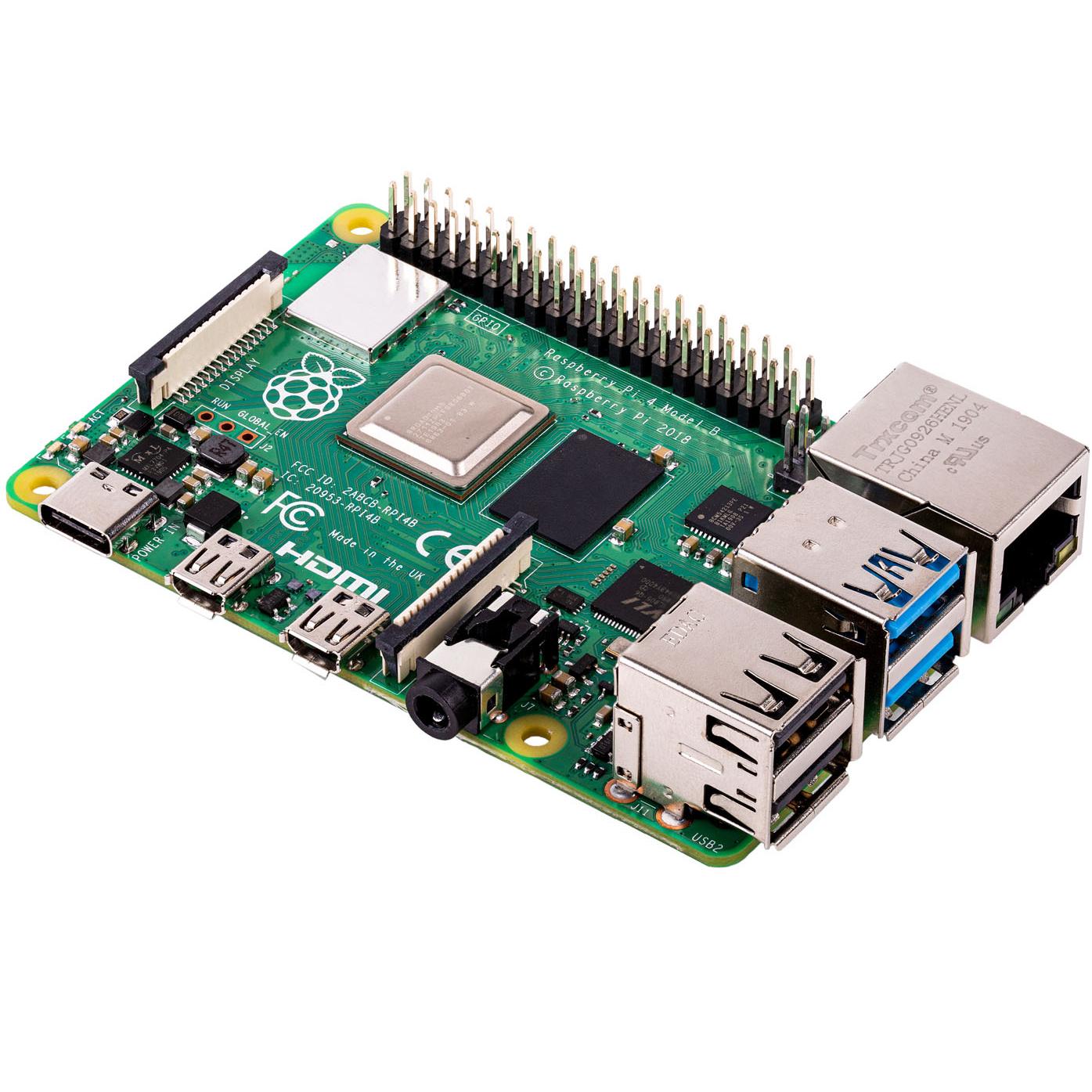 „Raspberry Pi 4“ modelis B, 4 GB RAM, USB C, „Dual Micro HDMI“, „Gigabit Ethernet“ RPI-4MODB4G