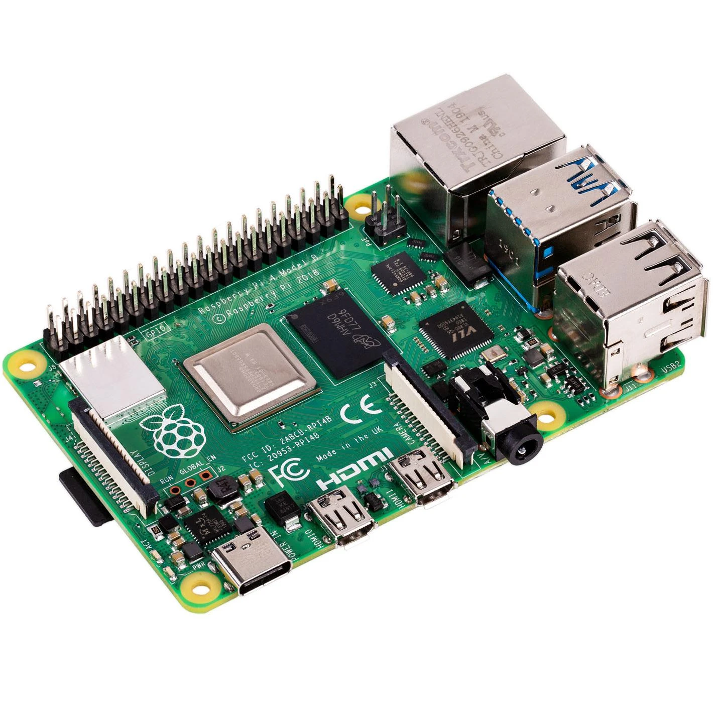 Raspberry Pi 4 Model B mikrokompiuterio plokštė