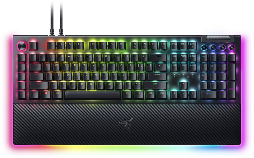 Razer BlackWidow V4 Pro Klaviatūra žaidimams, Žalias Switch, USB, DE išdėstymas