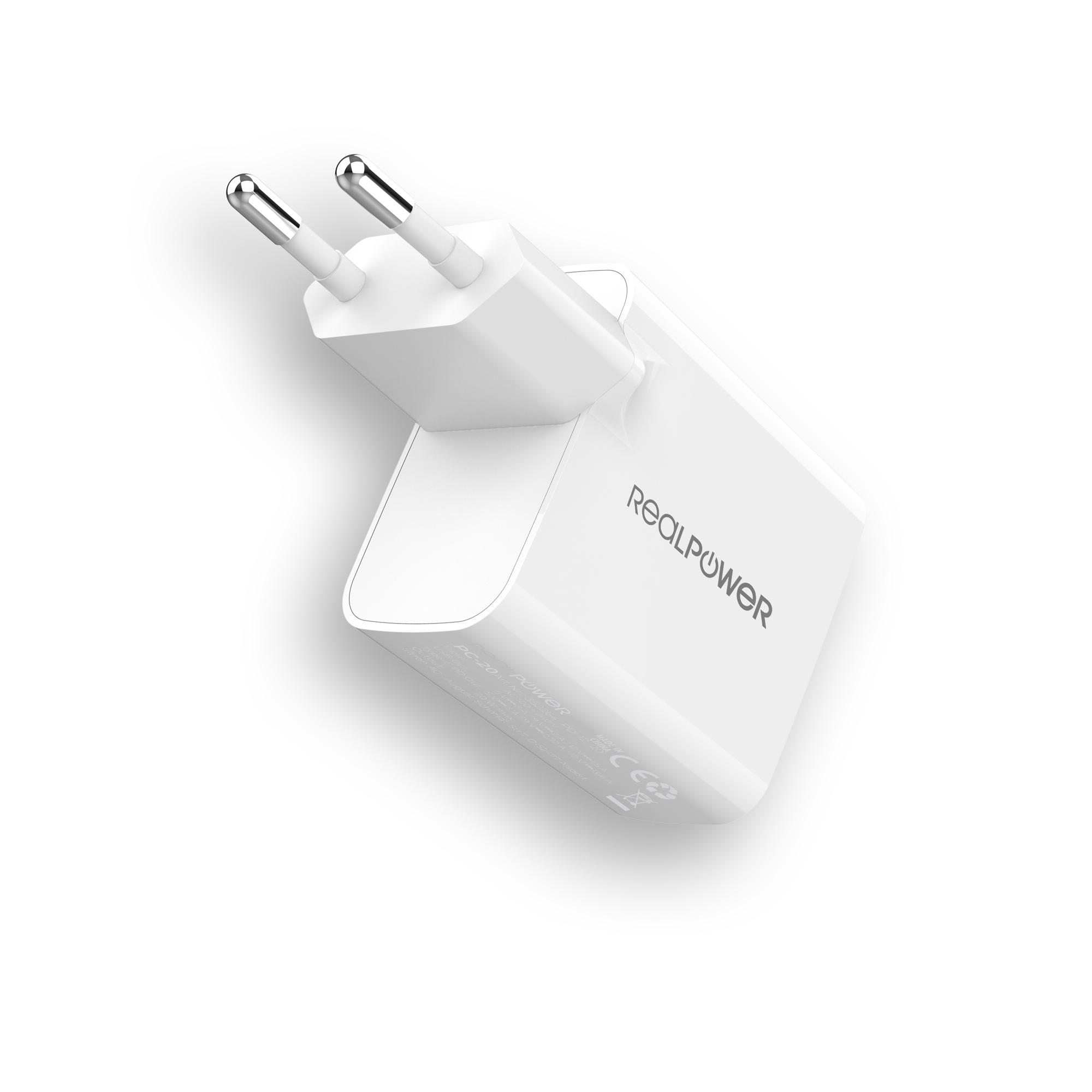 Carruzzo RealPower 352262 mobiliojo įrenginio kroviklis Universalus Balta AC Spartusis įkrovimas Vidaus