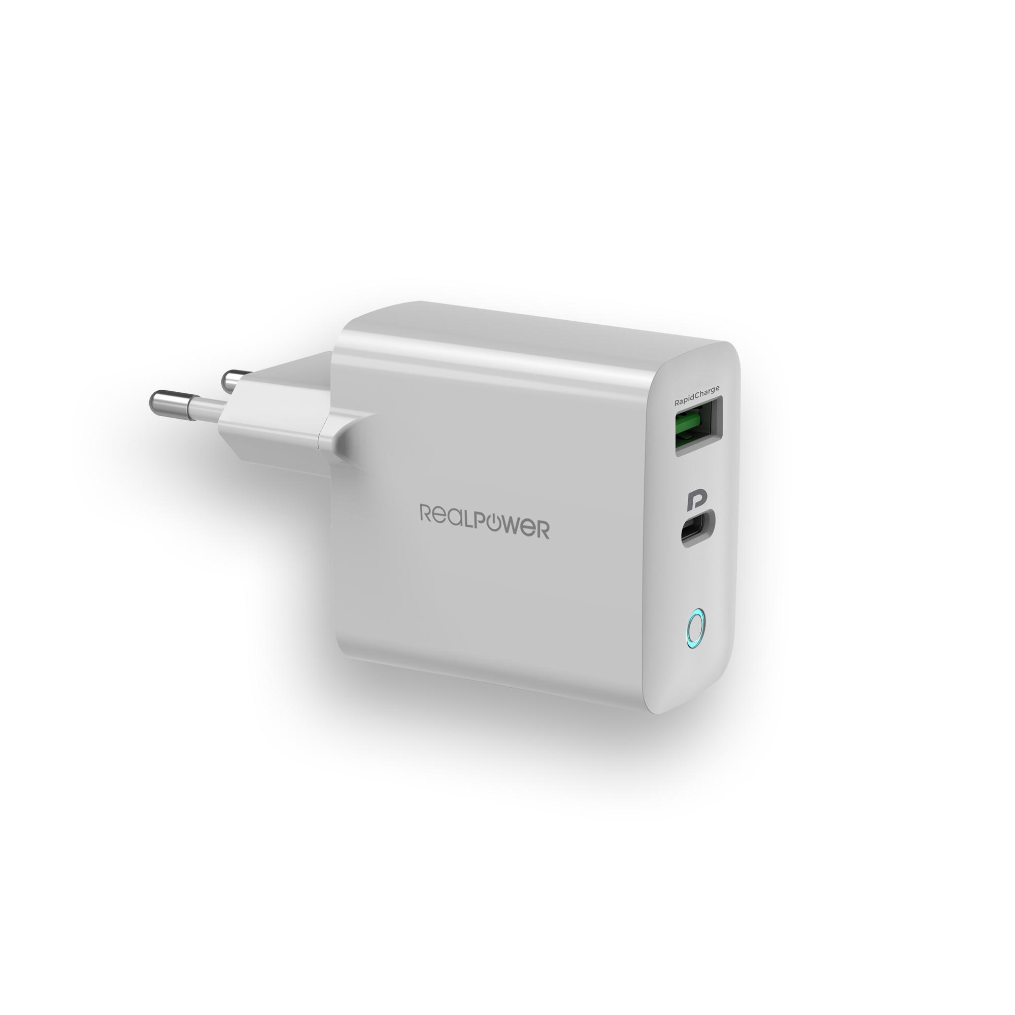 Carruzzo RealPower 352262 mobiliojo įrenginio kroviklis Universalus Balta AC Spartusis įkrovimas Vidaus