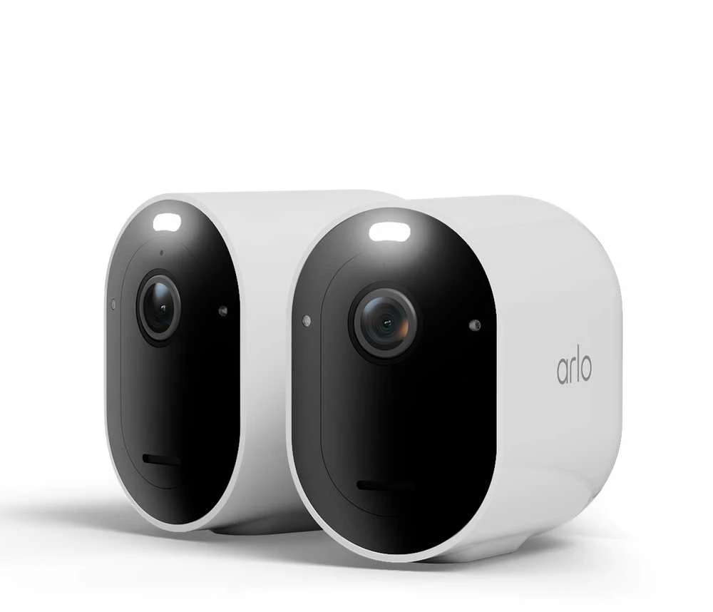 Arlo Pro 6 2K+ apsaugos kamera, 2 kamerų, IP apsaugos kamera, lauko, laidinė ir belaidė, 7,5 m, „Amazon Alexa“ ir „Google Assistant“, automatinė
