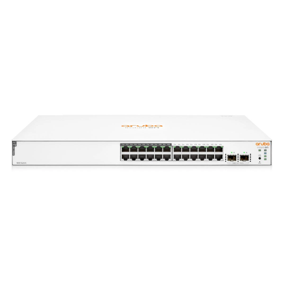 Šakotuvas „Hewlett Packard“ (HP) „HPE Networking Instant On 1830“ 26 prievadų „PoE+“ jungtis [24x Gigabit LAN, 2x SFP, „PoE+ 195W“]