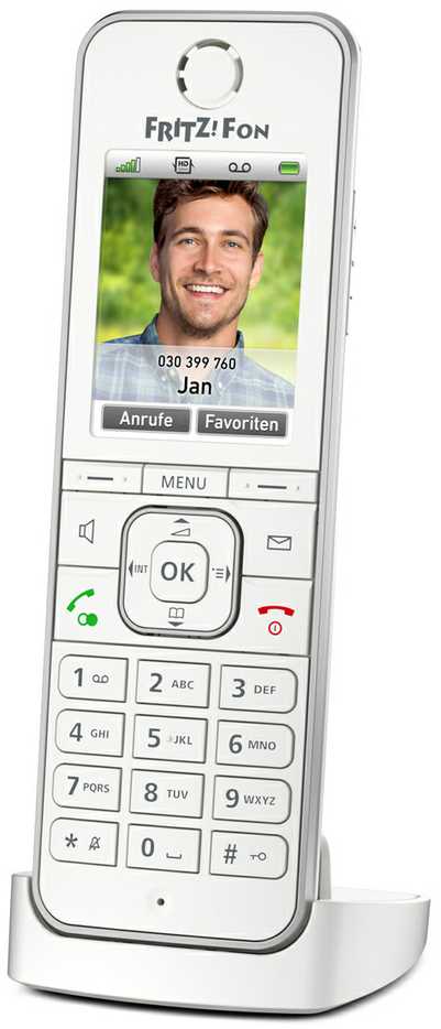 AVM FRITZ!Fon C6 DECT telefonas Balta Skambintojo ID
