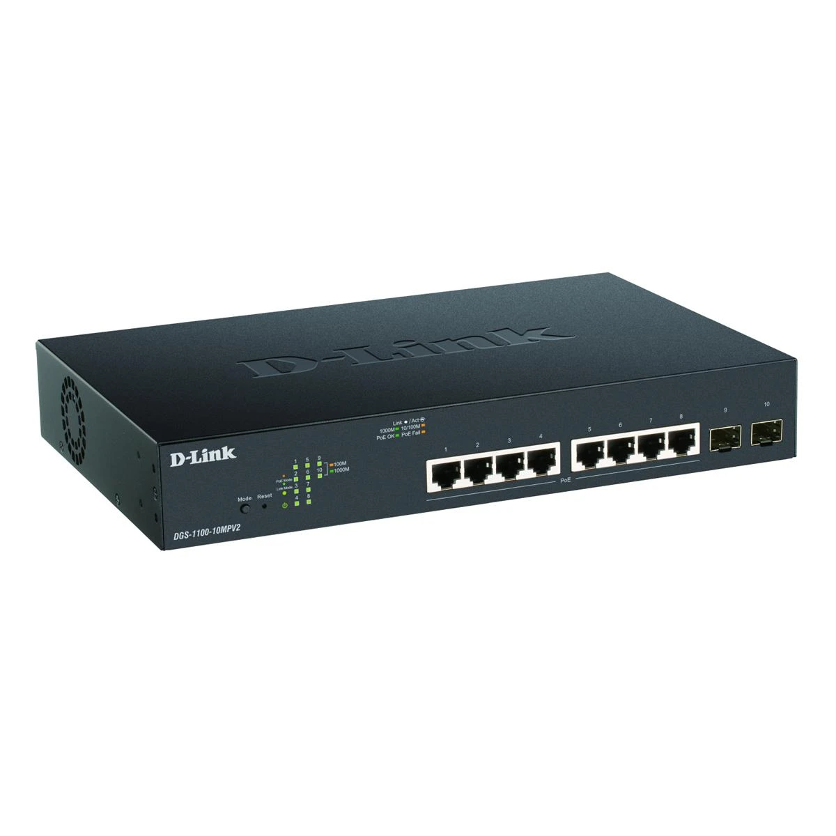 Šakotuvas D-LINK 10 prievadų PoE+ Gigabit Smart Switch