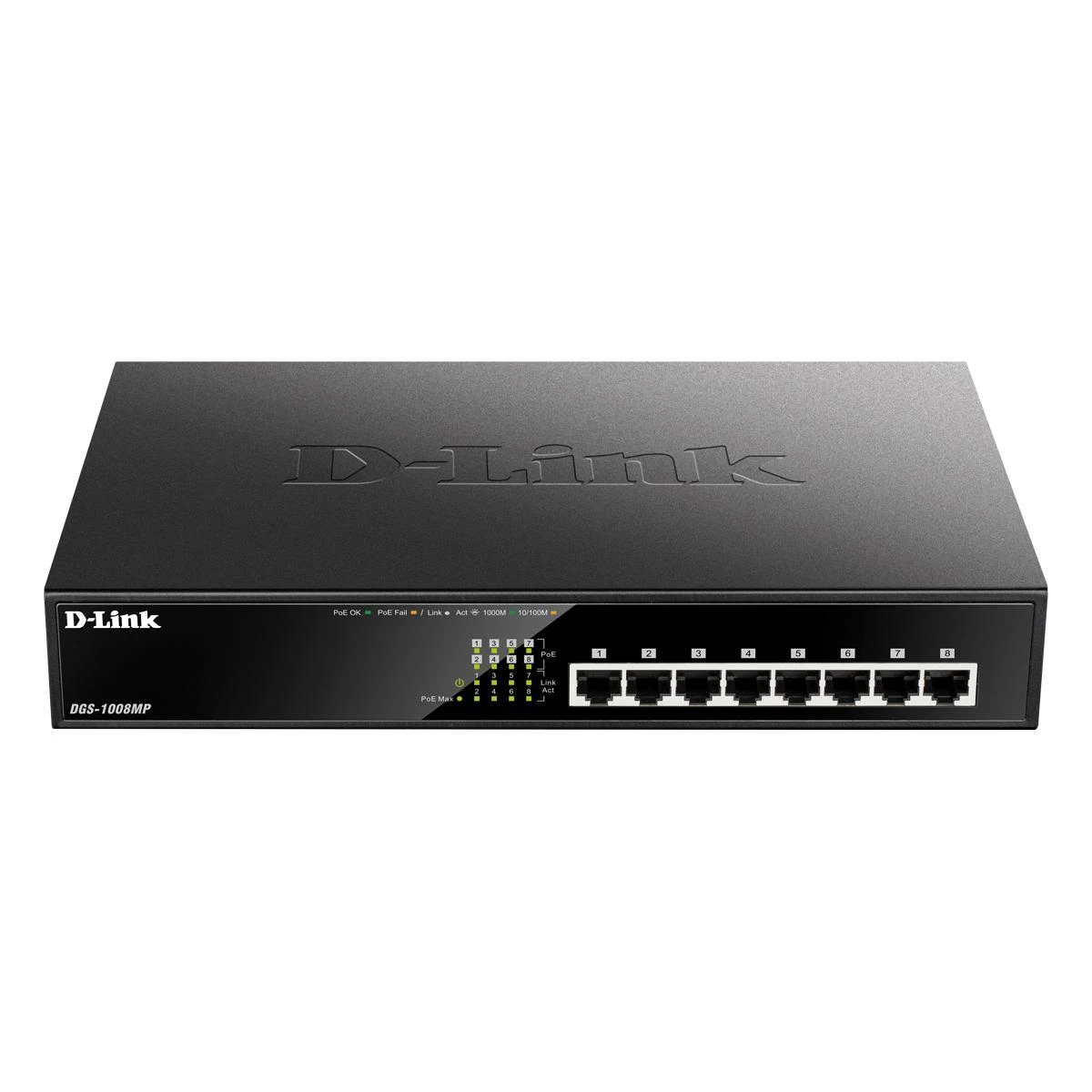 Šakotuvas D-Link | Jungiklis | DGS-1008MP | Nevaldomas | Montuojamas ant stovo | Gigabit Ethernet (vario) jungtys kiekis 8 | Maitinimas per Ethernet (PoE) jungtys kiekis 8 | Maitinimo tipas Vienvietis | 24 mėn.