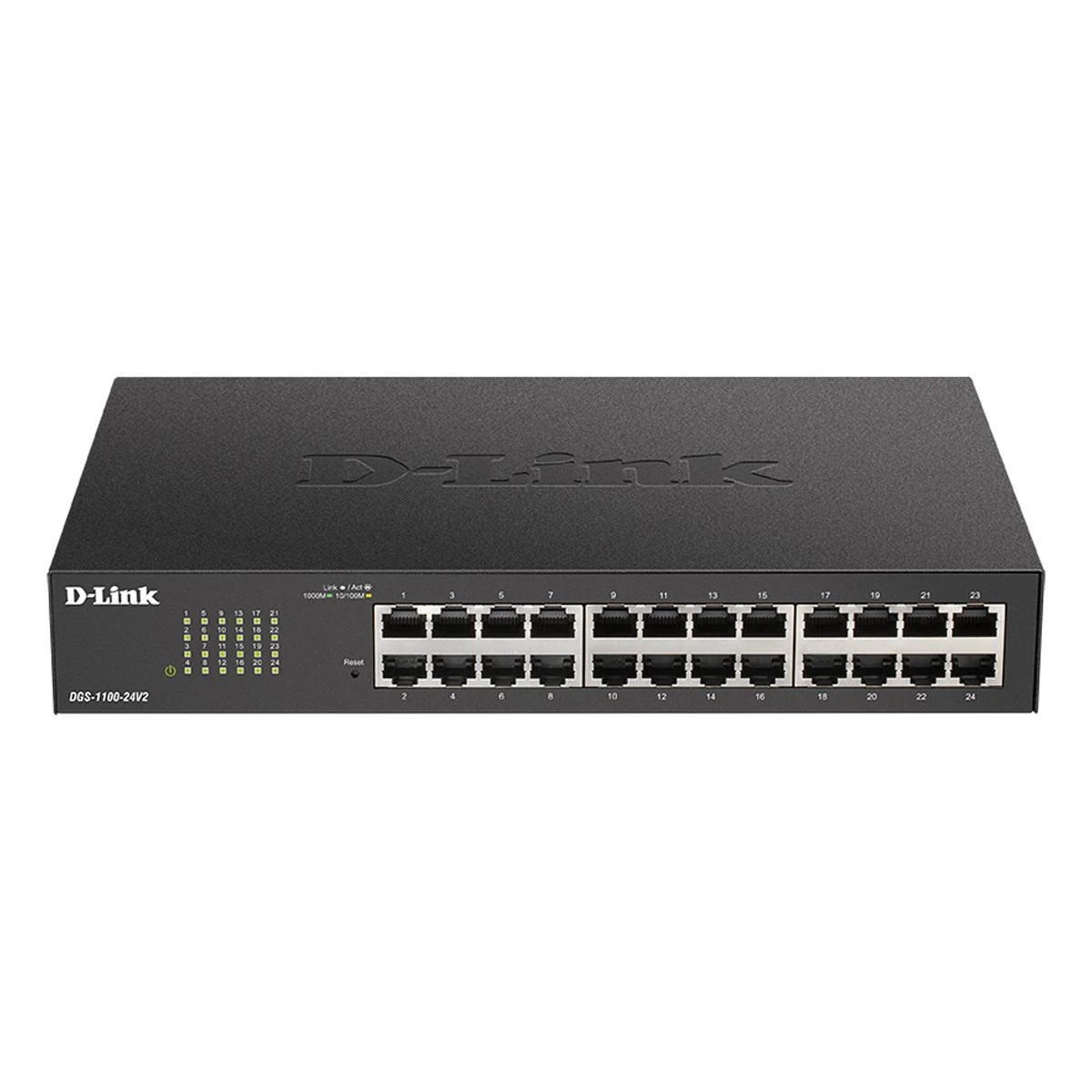 Šakotuvas D-Link DGS-1100-24V2 tinklo komutatorius Valdomas Gigabit Ethernet (10/100/1000) Juoda 1U