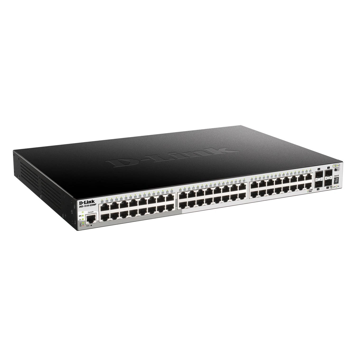 Šakotuvas D-LINK 52-Port Smart Managed PoE+ Gigabit Stack Switch 4x 10G dlink žalias 3.0 48x 10/100/1000Mbit/s TP RJ-45 PoE Port 802.3at