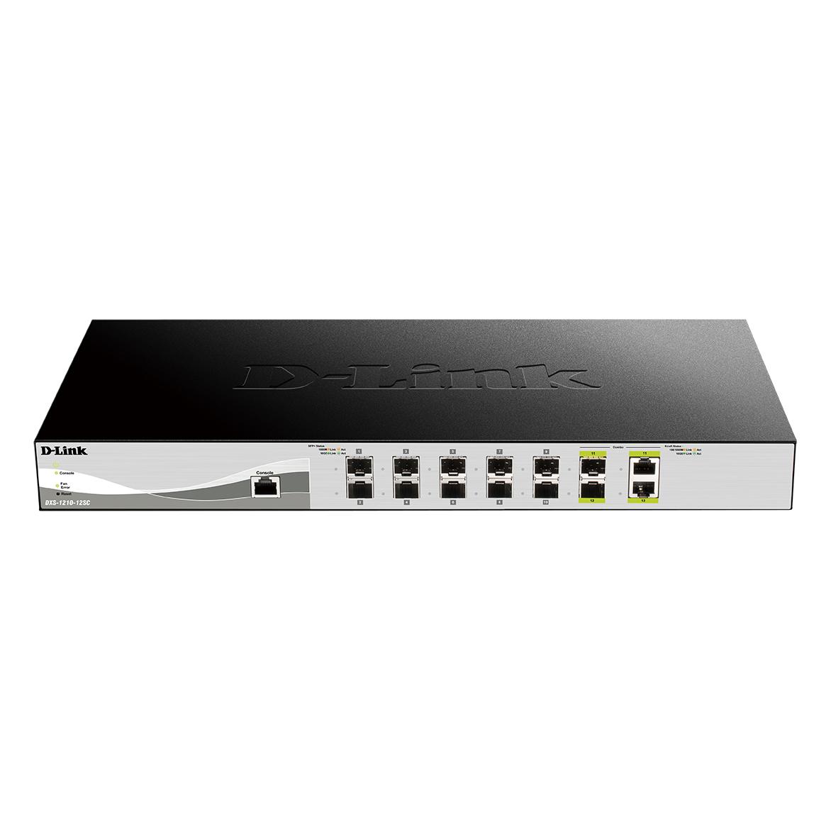 Šakotuvas D-Link | Komutatorius | DXS-1210-12SC | Žiniatinklio valdymas | Darbalaukio kompiuteriai | SFP+ jungčių kiekis: 10 | Kombinuotų jungčių kiekis: 2 | Maitinimo šaltinio tipas: Vienas | 24 mėn.