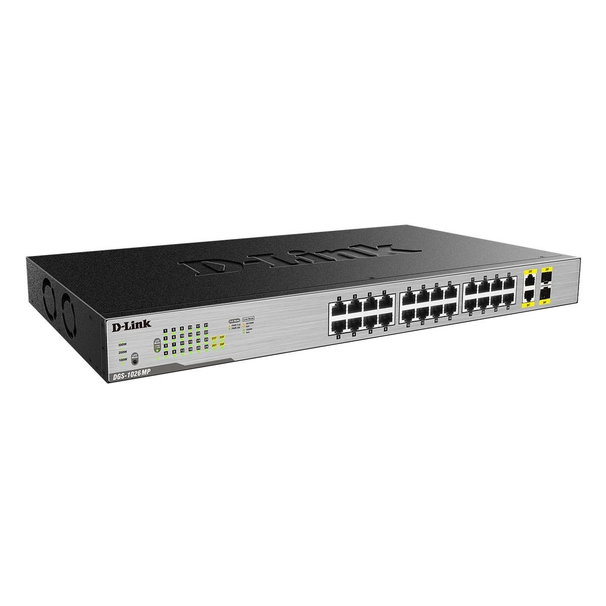 Šakotuvas D-Link | Jungiklis | DGS-1026MP | Nevaldomas | Montuojamas ant stovo | Gigabit Ethernet (vario) jungtys kiekis 24 | SFP jungtys kiekis 2 | PoE/Poe+ jungtys kiekis 24 | Maitinimo tipas Vienvietis | 24 mėn.