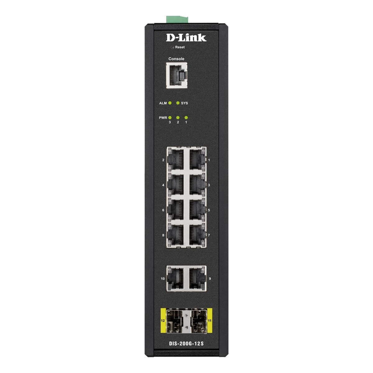 Šakotuvas D-LINK 12 Port L2 Industrial Smart Managed Switch su 10 x 1GBaseTX jungtys ir 2 x SFP jungtys