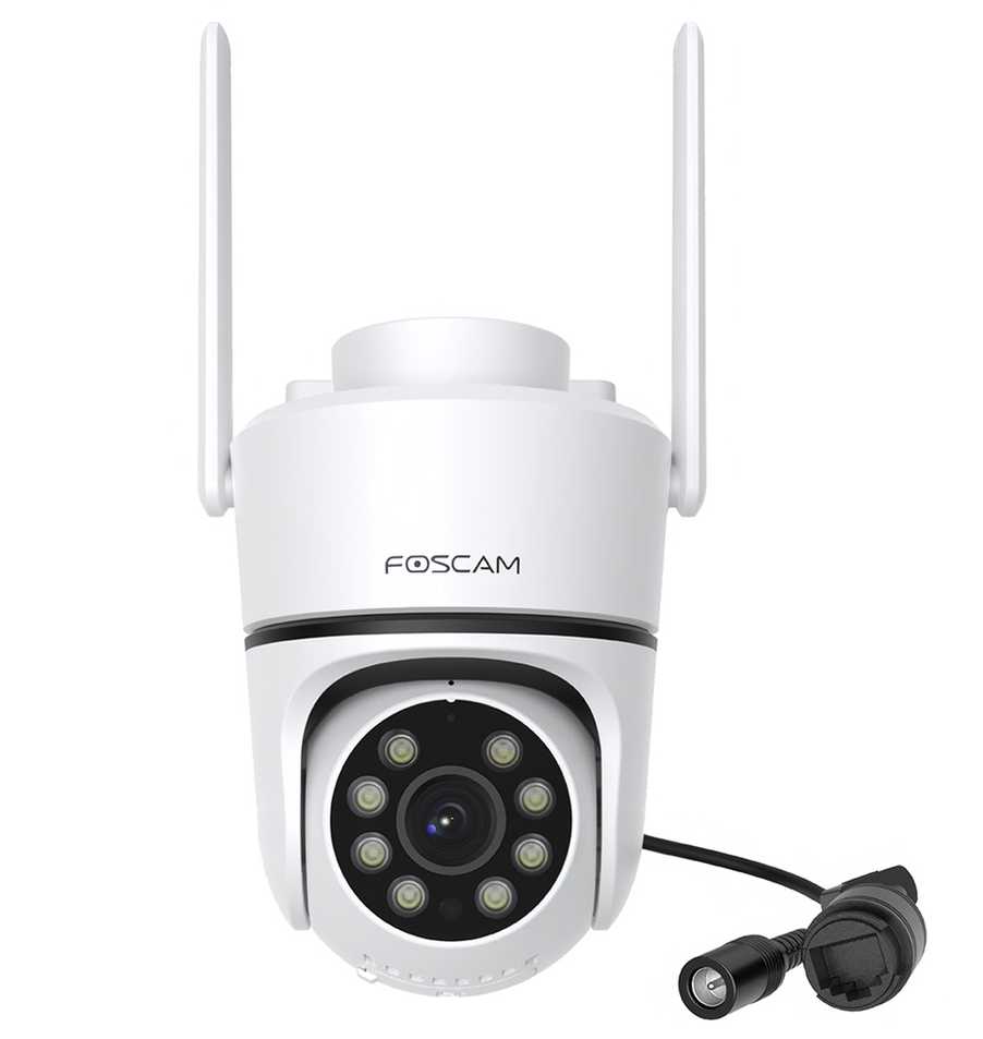 Šakotuvas Foscam PD5 „Wi-Fi“ stebėjimo kamera balta 5 MP (3072x1728), IP65 atspari orui, asmenų ir transporto priemonių atpažinimas