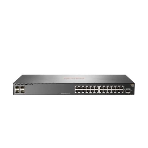 Šakotuvas Hewlett Packard (HP) HPE Aruba 2930F 24G PoE+ 4SFP+ komutatorius (JL255A)