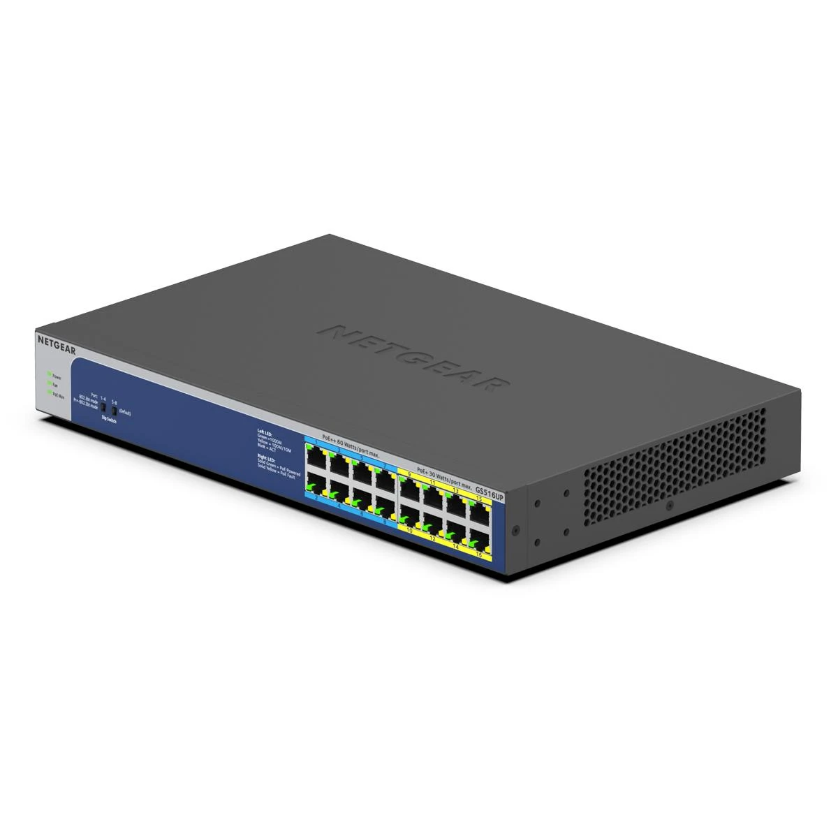 Šakotuvas Netgear Switch GS516UP (GS516UP-100EUS) (GS516UP100EUS)
