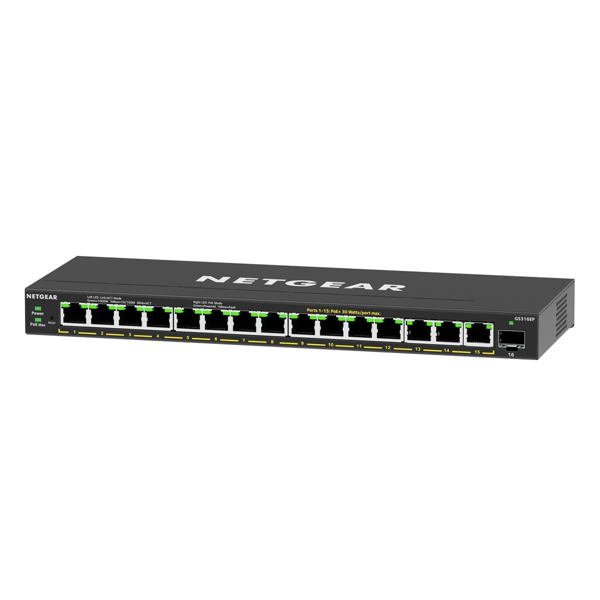 Šakotuvas NETGEAR 16PT GE Plus jungiklis su POE+