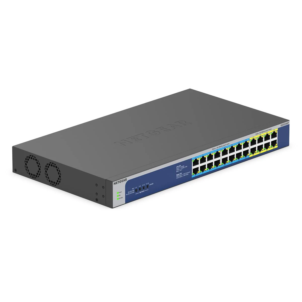 Šakotuvas „Netgear“ jungiklis GS524UP (GS524UP-100EUS) (GS524UP100EUS)