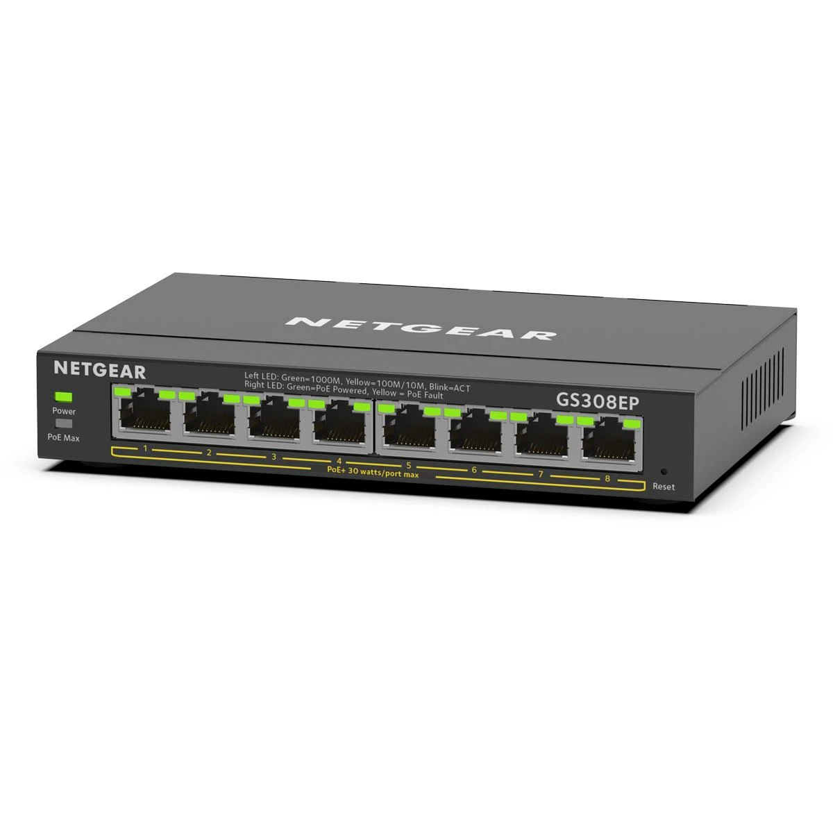 Šakotuvas NETGEAR 8PT GE Plus jungiklis W/POE+