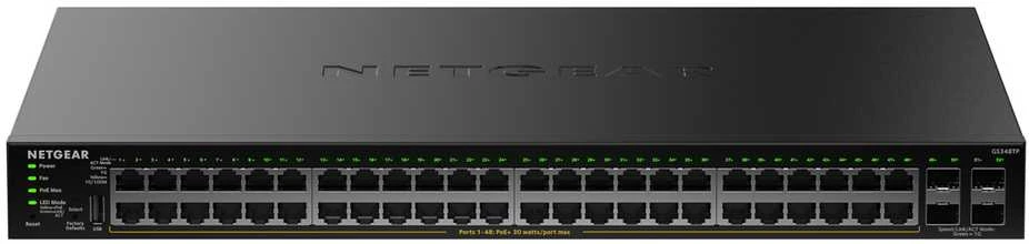 Šakotuvas Netgear GS348TP-200EUS 52p PoE 380W (PoE+: 48p) valdomas gigabito komutatorius