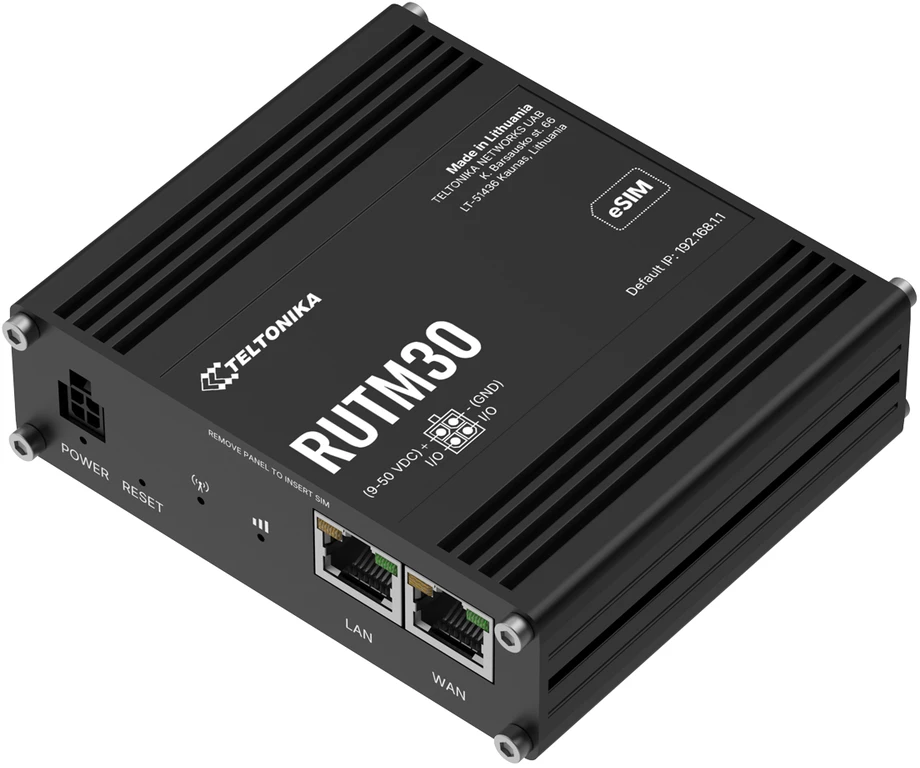 Maršrutizatorius TELTONIKA IOT ROUTER RUTM30 2 5G+ETH+WIFI ESIM