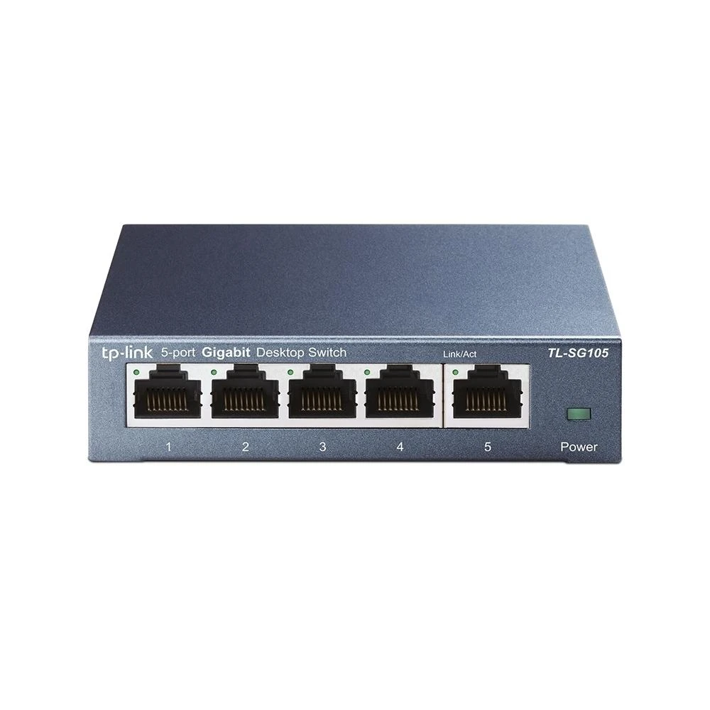 Šakotuvas TP-Link TL-SG105 5-Port Gigabit Switch (1000 Mbit/s, Metallgehäuse, Auto MDI/MDIX)