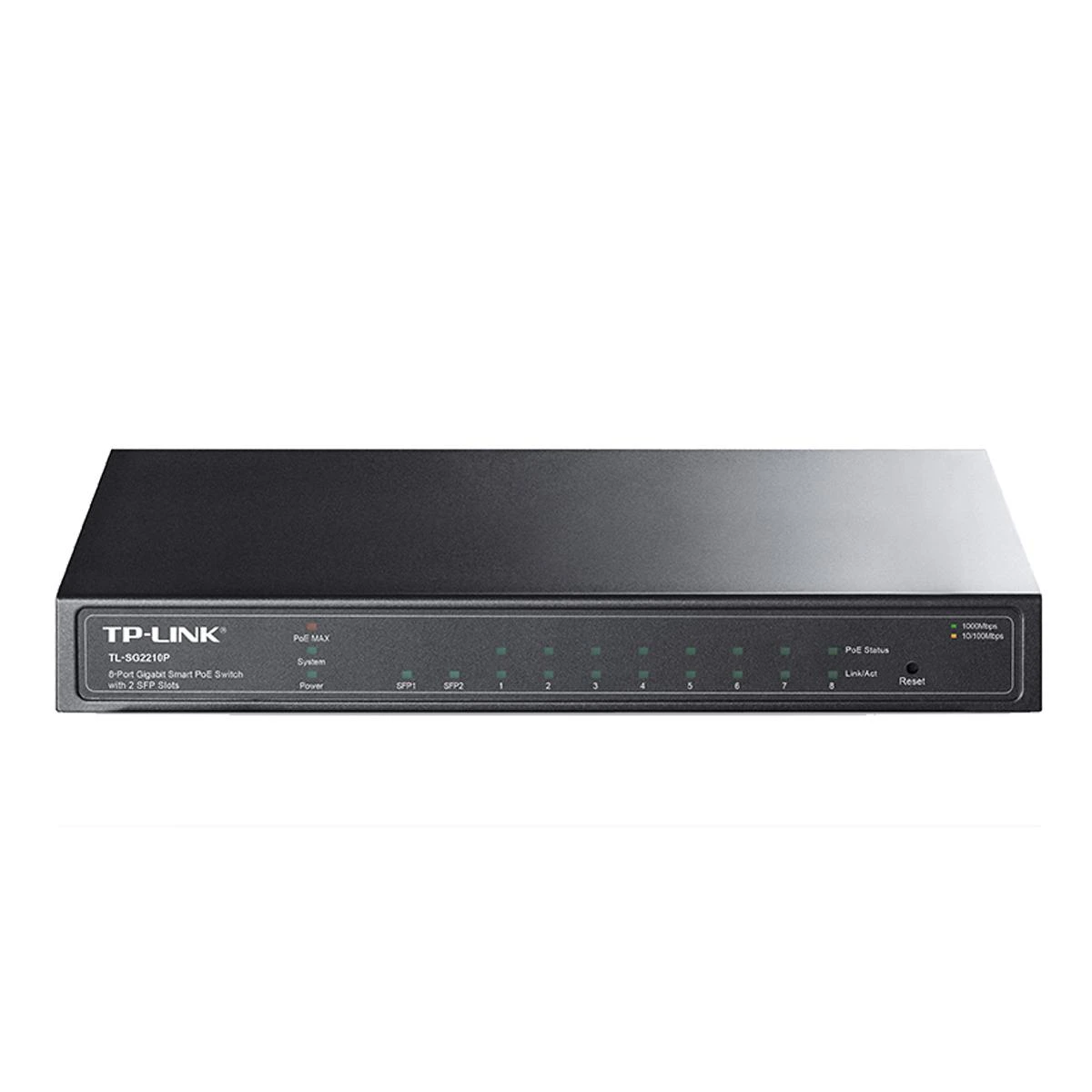 Šakotuvas TP-Link TL-SG2210P Valdomas L2 Gigabit Ethernet (10/100/1000) Maitinimas per Eternetą (PoE) Juoda