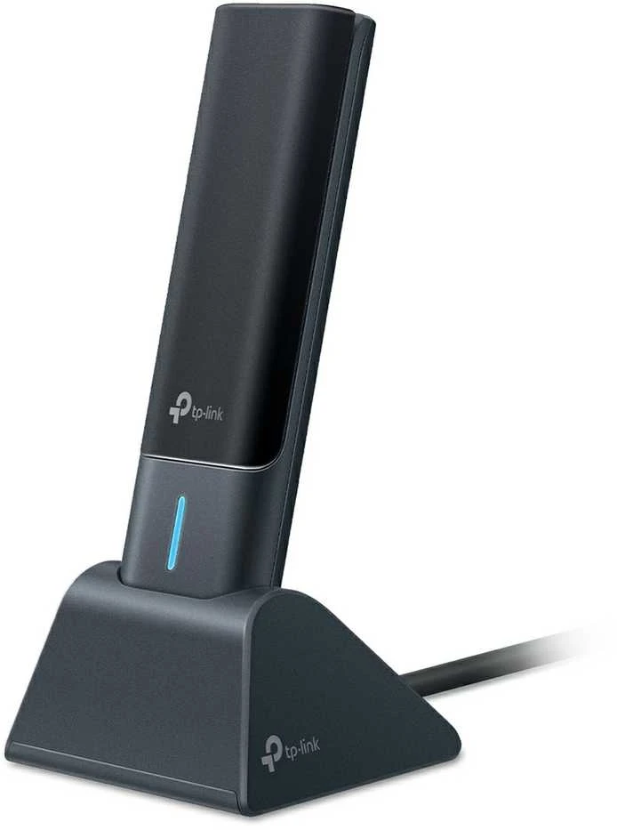 TP-Link Wi-Fi 6E adapteris su USB stoveliu