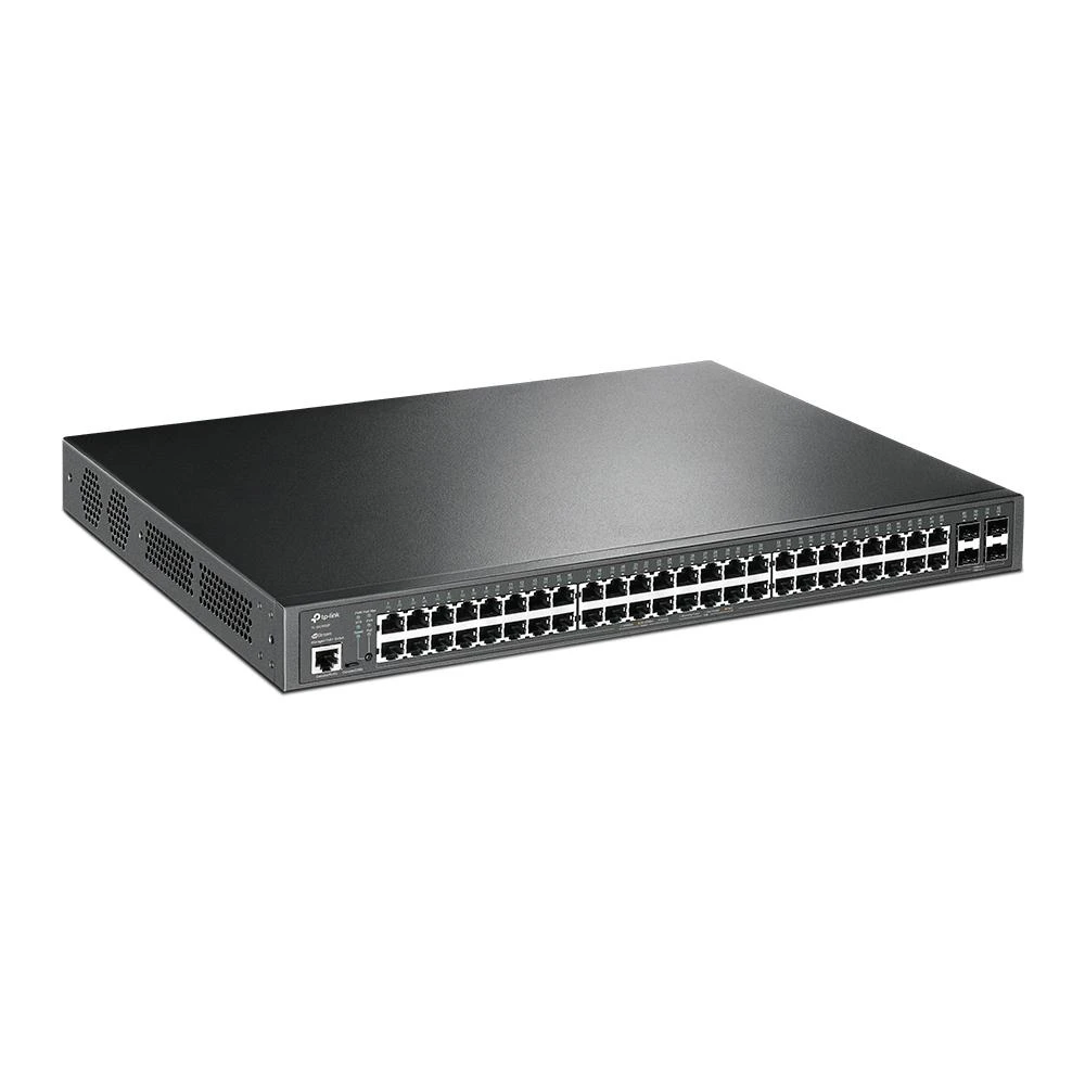 Šakotuvas TP-LINK | 52 prievadų gigabito L2+ valdomas komutatorius su 48 prievadų PoE+ | TL-SG3452P JetStream | Valdomas L2+ | Montuojamas į lentyną