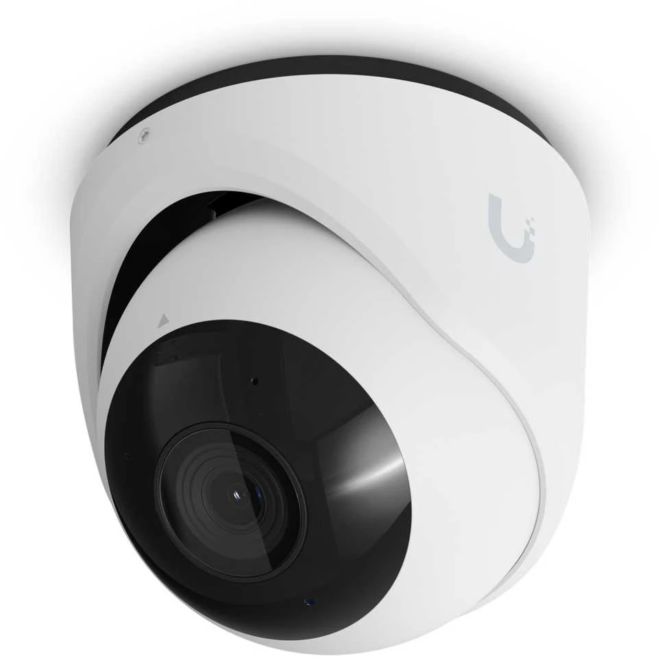 „Ubiquiti UVC-G6-Turret-B Juodas“ – visoms oro sąlygoms atspari, nuo įsilaužimo apsaugota 4K PoE kamera su 1/1,8 colio 8 MP vaizdo jutikliu, „Multi-TOPS“ dirbtinio intelekto varikliu ir 3 ašių rankiniu reguliavimu, užtikrinančiu lankstų montavimą.