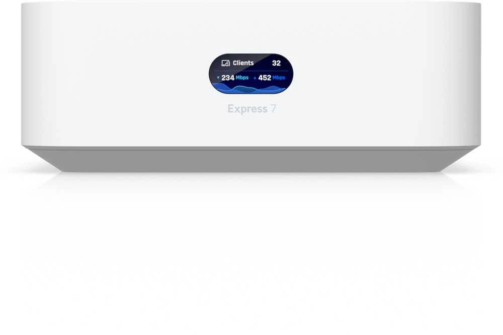 Šakotuvas Ubiquiti UniFi Express 7 Cloud Gateway WiFi 7 (WLAN BE) Triband, 1x 10G WAN, 1x 2.5G LAN