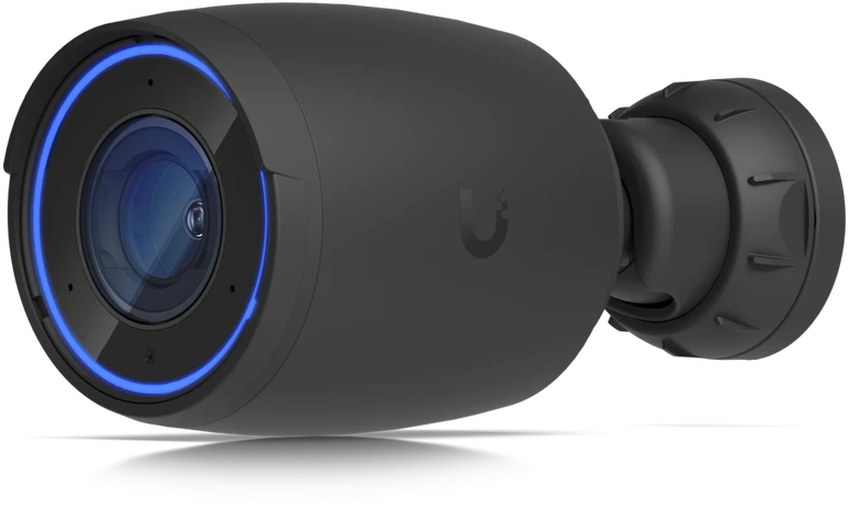 UBIQUITI AI PRO Juodas 4K POE kamera, skirta naudoti viduje ir lauke, su 3 kartų optiniu priartinimu, didelio nuotolio infraraudonųjų spindulių naktiniu matymu ir patobulintomis dirbtinio intelekto aptikimo galimybėmis.