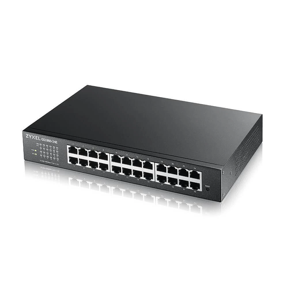 Šakotuvas ZYXEL GS1900-24EP, 24 PORT GBE L2, 12 PORT POE SMART SWITCH, MONTAVIMAS, 130 W (5 M. GARANTIJA)