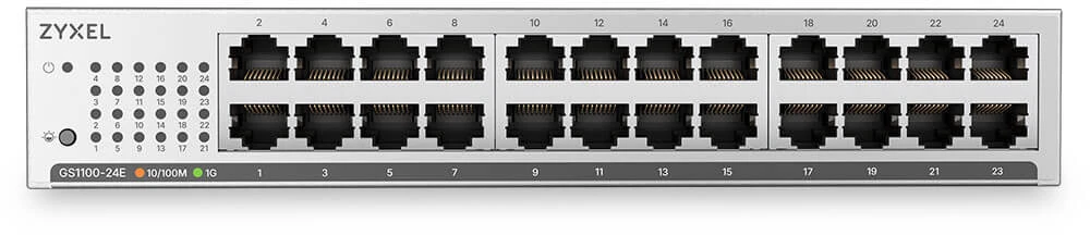 Šakotuvas ZYXEL GS1100-24EV4 UNMANAGED + 24 PORT GIGABIT UNMANAGED SWITCH V4