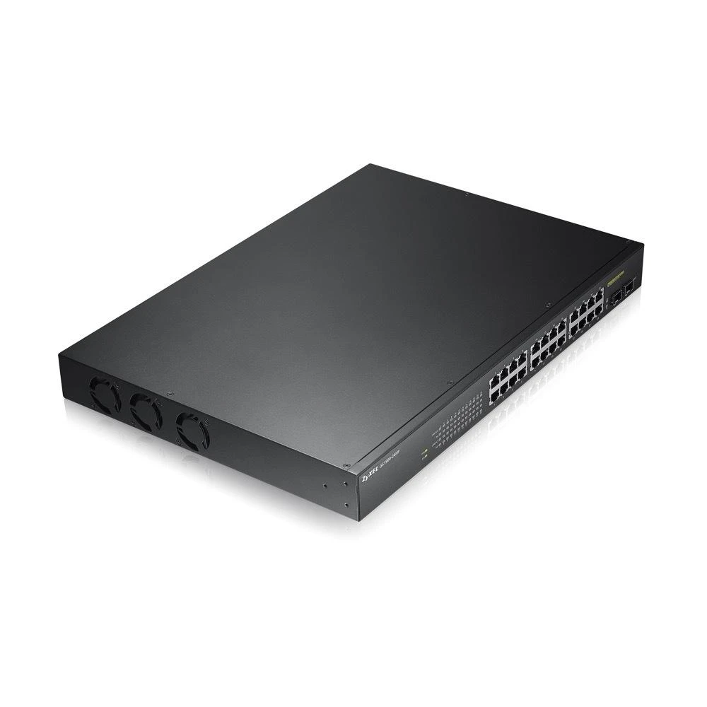 Šakotuvas ZYXEL GS1900-24HP V2, 24 PORT GBE L2 POE SMART SWITCH, MONTAVIMAS, 170 W (5 M. GARANTIJA)
