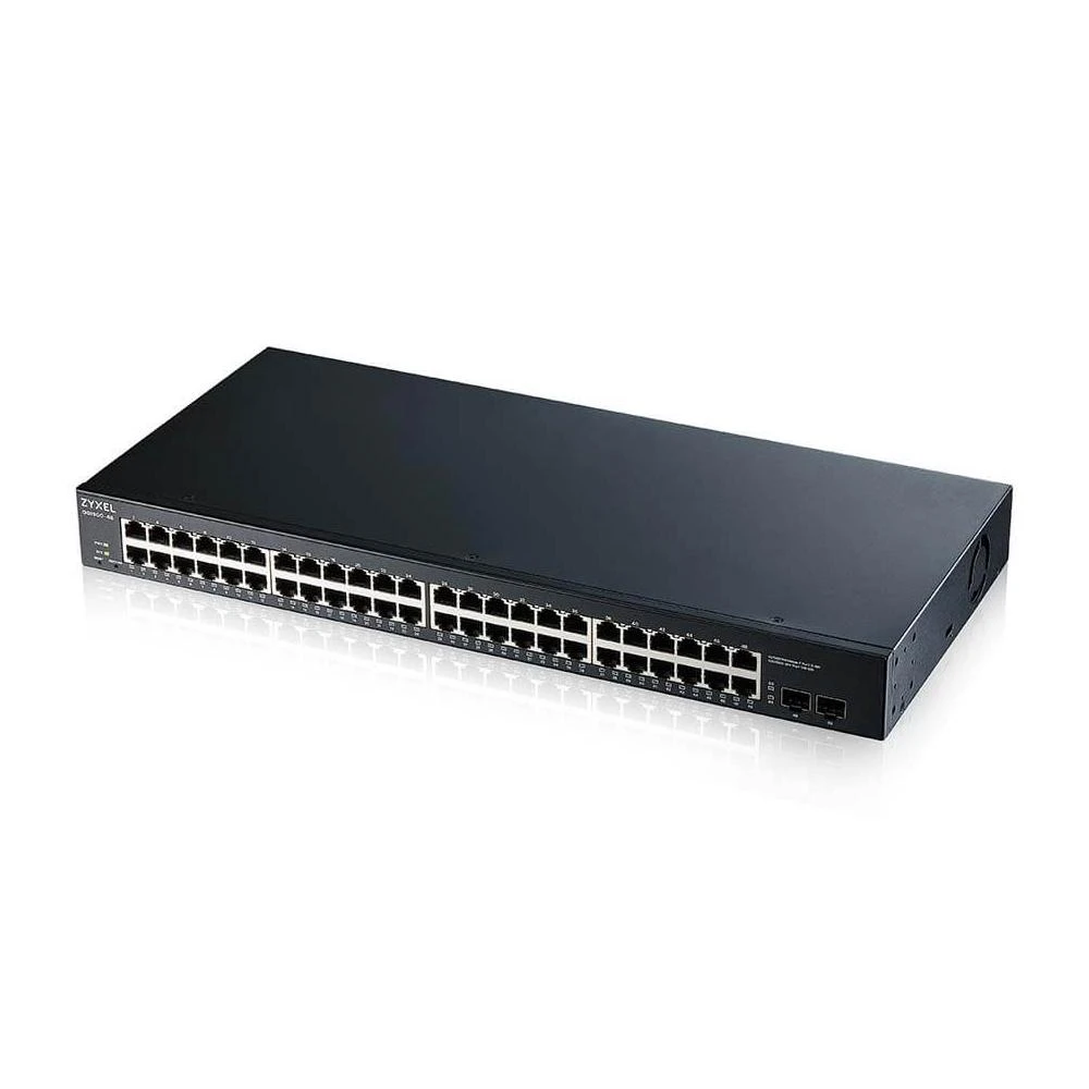 Šakotuvas ZYXEL GS1900-48 V2, 48-PORT GBE L2 SMART SWITCH, RACKMOUNT (5Y WARRANTY)