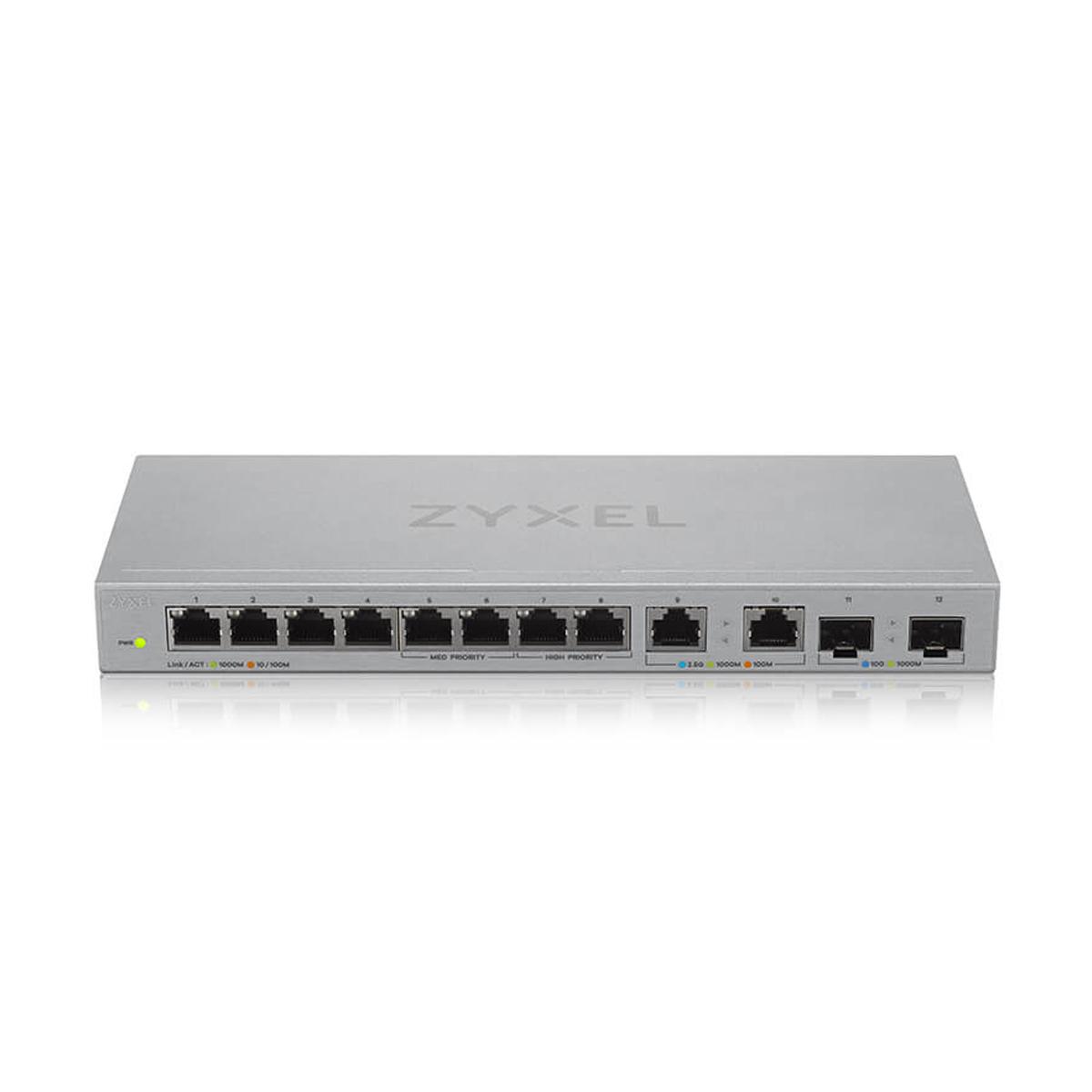 Šakotuvas Zyxel XGS1010-12,8-PORT GIGABIT UNMANAGED SWITCH WITH 8-PORT 1G + 2-PORT 2.5G + 2-PORT SFP+