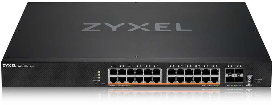 Šakotuvas Zyxel XMG2230-28HP Valdomas L2/L3 2.5G Ethernet (100/1000/2500) Maitinimas per Ethernet (PoE) 1U Juodas