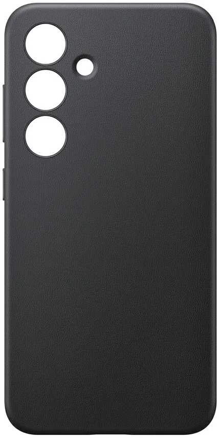 Dėklas Samsung Galaxy S24 Vegan Leather Cover Juodas